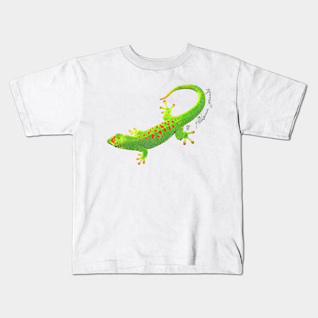 Giant day gecko with scientific name Kids T-Shirt by austinmg